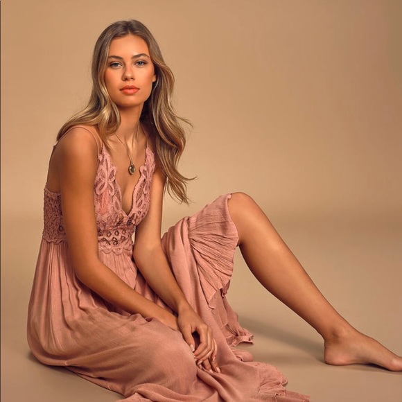 SALE NWT $128 Free People Adella Maxi Slip Dress - Picture 7 of 7